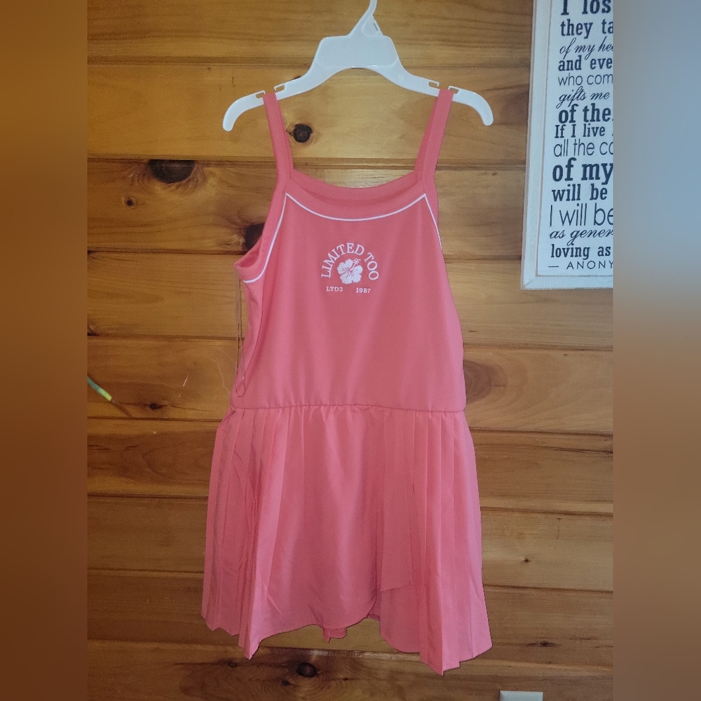 💰⏳️Limited Too Girls XL 16/18 Tank Dress With Built in Skort NWT